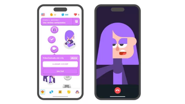 ¿Hacemos videollamada con Lily? Duolingo ahora permite practicar un idioma con su IA ( y tener “Aventuras”, con su experiencia gamificada)